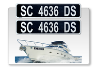 BOWBRITE - Personalized Easy Stick Reflective Boat Numbers