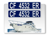 BOWBRITE - Personalized Easy Stick Reflective Boat Numbers
