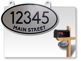 Curb-N-Sign Highly Reflective Hanging Mailbox Address Sign, Double Sided, Includes Two Screw-In Hooks for Easy Installation, 12 Months Warranty