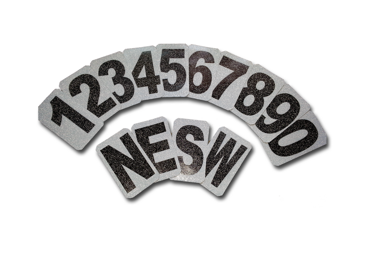 Reflective 4in Numbers/Letter, Peel & Stick – Curb-N-Sign