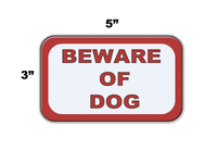 Curb-N-Sign Highly Reflective Beware of Dog Signs/Stickers 2 pack