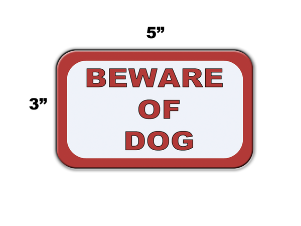 Curb-N-Sign Highly Reflective Beware of Dog Signs/Stickers 2 pack
