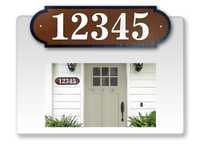 Fancy Super Reflective Mailbox Address Numbers Plaque, Horizontal, for Outdoor House, Pre-drilled Holes for Easy Installation