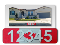 Curb-Wrap, Country Flags, Self-Adhesive, House Address Numbers, Reflective