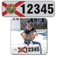 Curb-Wrap, State Flags, Self-Adhesive, House Address Numbers, Reflective