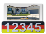 Curb-Wrap, Country Flags, Self-Adhesive, House Address Numbers, Reflective