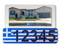 Curb-Wrap, Country Flags, Self-Adhesive, House Address Numbers, Reflective