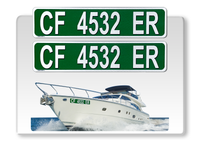 BOWBRITE (custom boat registration numbers and letters).
