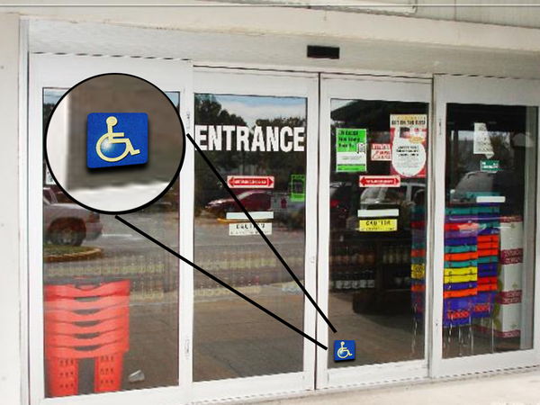 Disability Window Tag Handicap Stickers 4 Pack, Highly Reflective Handicap Vinyl Decals, Dis ...