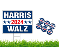 Political Campaign Yard Sign & Stickers Bundle