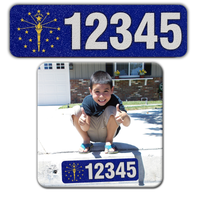 Curb-Wrap, State Flags, Self-Adhesive, House Address Numbers, Reflective