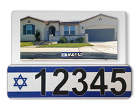 Curb-Wrap, Country Flags, Self-Adhesive, House Address Numbers, Reflective