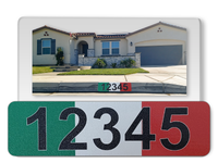 Curb-Wrap, Country Flags, Self-Adhesive, House Address Numbers, Reflective