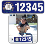 Curb-Wrap, State Flags, Self-Adhesive, House Address Numbers, Reflective