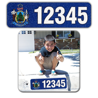 Curb-Wrap, State Flags, Self-Adhesive, House Address Numbers, Reflective