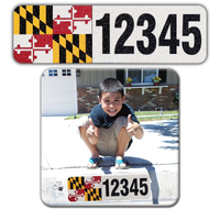 Curb-Wrap, State Flags, Self-Adhesive, House Address Numbers, Reflective