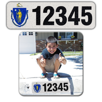 Curb-Wrap, State Flags, Self-Adhesive, House Address Numbers, Reflective