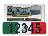 Curb-Wrap, Country Flags, Self-Adhesive, House Address Numbers, Reflective