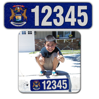 Curb-Wrap, State Flags, Self-Adhesive, House Address Numbers, Reflective