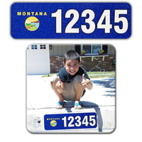 Curb-Wrap, State Flags, Self-Adhesive, House Address Numbers, Reflective