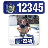 Curb-Wrap, State Flags, Self-Adhesive, House Address Numbers, Reflective