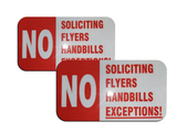 Reflective No Soliciting Decals (2 Pack)