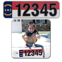 Curb-Wrap, State Flags, Self-Adhesive, House Address Numbers, Reflective