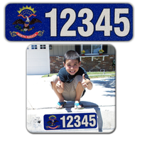 Curb-Wrap, State Flags, Self-Adhesive, House Address Numbers, Reflective