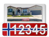 Curb-Wrap, Country Flags, Self-Adhesive, House Address Numbers, Reflective