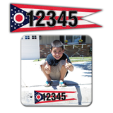 Curb-Wrap, State Flags, Self-Adhesive, House Address Numbers, Reflective