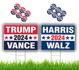 Political Campaign Yard Sign & Stickers Bundle