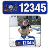 Curb-Wrap, State Flags, Self-Adhesive, House Address Numbers, Reflective