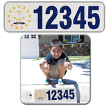 Curb-Wrap, State Flags, Self-Adhesive, House Address Numbers, Reflective