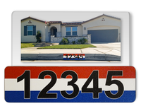 Curb-Wrap, Country Flags, Self-Adhesive, House Address Numbers, Reflective