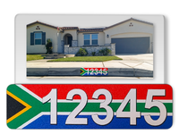 Curb-Wrap, Country Flags, Self-Adhesive, House Address Numbers, Reflective