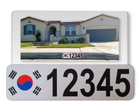 Curb-Wrap, Country Flags, Self-Adhesive, House Address Numbers, Reflective