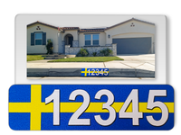 Curb-Wrap, Country Flags, Self-Adhesive, House Address Numbers, Reflective