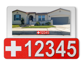 Curb-Wrap, Country Flags, Self-Adhesive, House Address Numbers, Reflective