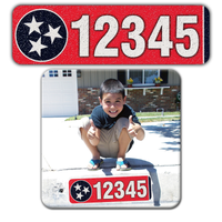 Curb-Wrap, State Flags, Self-Adhesive, House Address Numbers, Reflective