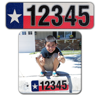 Curb-Wrap, State Flags, Self-Adhesive, House Address Numbers, Reflective