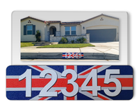 Curb-Wrap, Country Flags, Self-Adhesive, House Address Numbers, Reflective