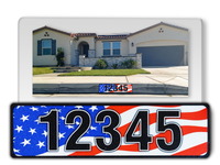 Curb-Wrap, Country Flags, Self-Adhesive, House Address Numbers, Reflective