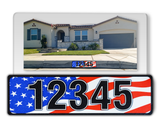 Curb-Wrap, Country Flags, Self-Adhesive, House Address Numbers, Reflective