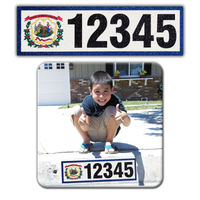 Curb-Wrap, State Flags, Self-Adhesive, House Address Numbers, Reflective