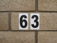 Individual Peel and Stick Numbers