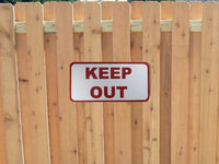 Curb-N-Sign Highly Reflective Keep Out Signs, 2 Signs Included