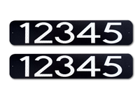 Curb-N-Sign 2 Reflective Horizontal Mailbox Address Numbers Plaques, Solid Aluminum, Custom, Pre-drilled Address Signs for Outdoor, 5 Year Warranty