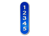 Reflective House Number Sign, 18''x5", Custom, Aluminum Composite, Weather Resistant