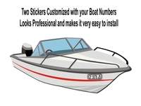 Curb-N-Sign Super Reflective BowBrite (Custom Boat Registration Numbers and Letters), Set of 2 Pc Custom Boat Lettering, Highly Reflective Vinyl Decal Boat Decal Stickers