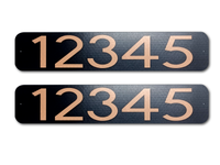 Curb-N-Sign 2 Reflective Horizontal Mailbox Address Numbers Plaques, Solid Aluminum, Custom, Pre-drilled Address Signs for Outdoor, 5 Year Warranty